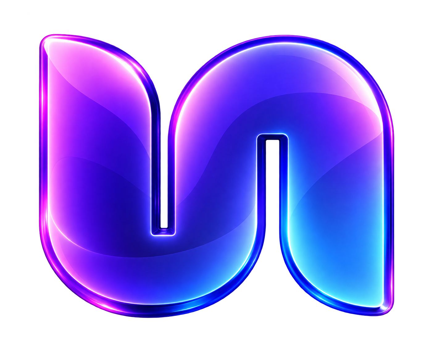 Neon gradient 0 and 1 forming glowing binary digits (0 and 1) in purple and blue hues.